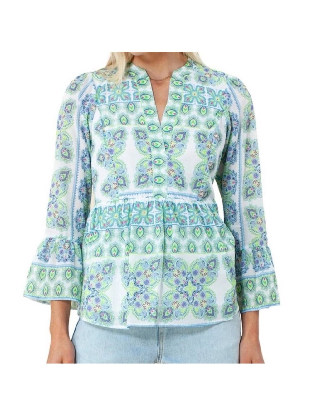 Hale Bob peplum blouse size S